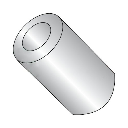 Round Spacer, #6 Screw Size, Nickel Plated Brass, 1/4 In Overall Lg, 0.140 In Inside Dia